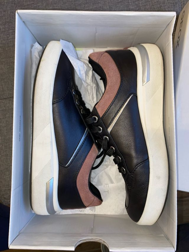 Sneakers Geox Donna Nero Rosa