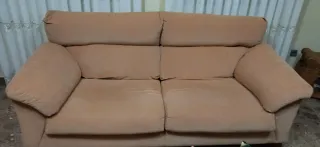 Sofá 2 y 3 plazas color melocotón. 210 y 170 cm