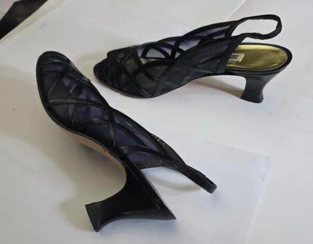 Zapatos Lanvin Paris Piel Enrejados Tacon 6.5cm Ta