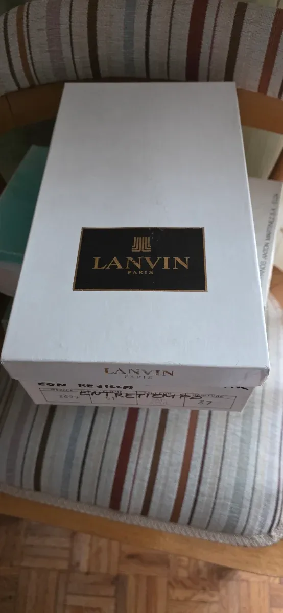Zapatos Lanvin Paris Piel Enrejados Tacon 6.5cm Ta