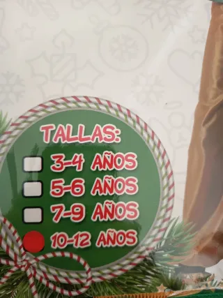 Disfraz Paje Reyes Magos Verde Talla 10-12
