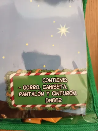 Disfraz Paje Reyes Magos Verde Talla 10-12