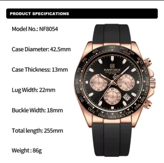 Reloj Naviforce Cronógrafo Hombre Negro/Dorado