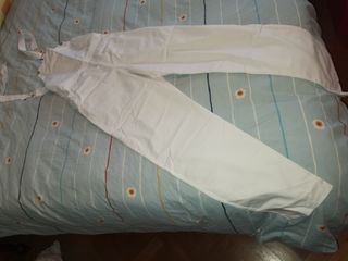 Peto de trabajo uniforme blanco. Talla G.