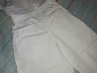 Peto de trabajo uniforme blanco. Talla G.