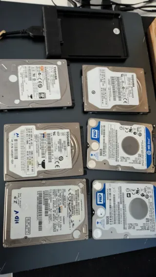 Lote 6 Discos Duros Toshiba y WD