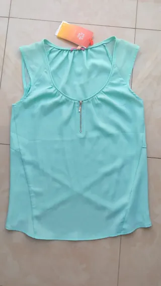 Camiseta turquesa mujer talla XS