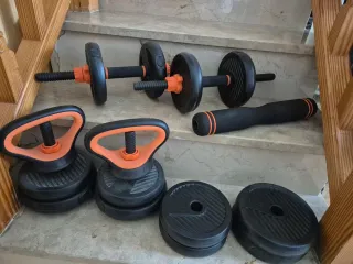 Mancuernas Ajustables y Barra Fitness