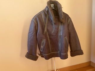 Cazadora Biker Mujer Marrón