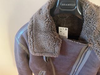 Cazadora Biker Mujer Marrón