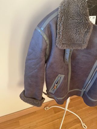 Cazadora Biker Mujer Marrón