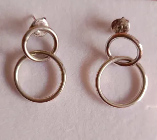 Pendientes  Mujer Aro plata.