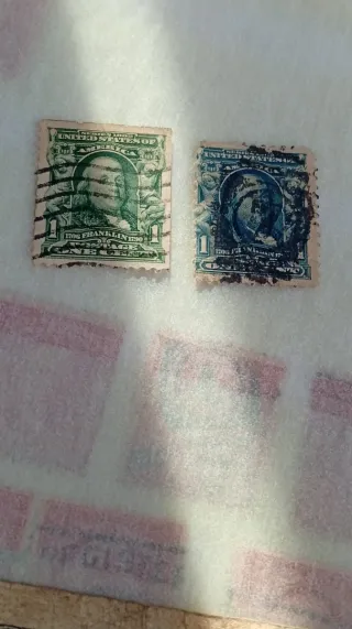 Sello Benjamin Franklin 1 Centavo