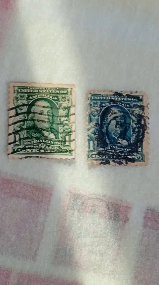 Sello Benjamin Franklin 1 Centavo