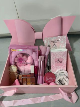 Set de Maquillaje Rosa y Rojo