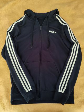 Chaqueta Adidas Azul con Rayas Blancas