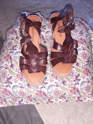 Sandalias Macarena Piel Marrón