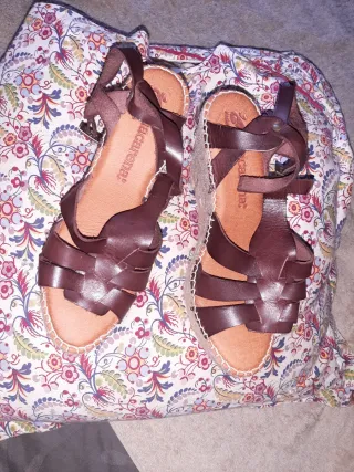 Sandalias Macarena Piel Marrón