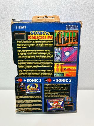 Sonic & Knuckles Mega Drive Sega Cartucho + Manuale