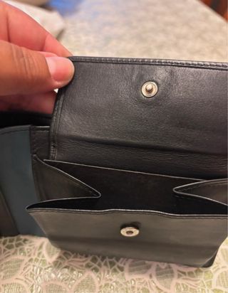 Portafoglio Piquadro Uomo Nero e Blu