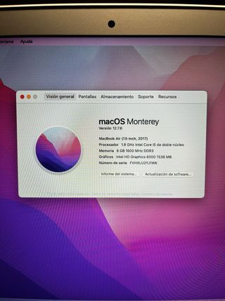 MacBook Air 2017 128GB Plata