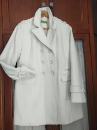 Abrigo paño For Us blanco