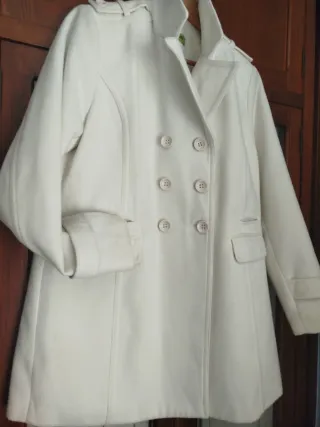 Abrigo paño For Us blanco