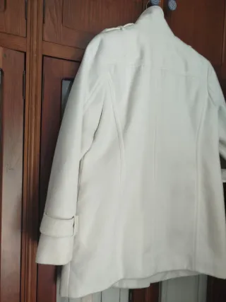 Abrigo paño For Us blanco