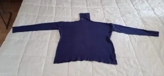 Jersey Mango cuello vuelto azul talla S