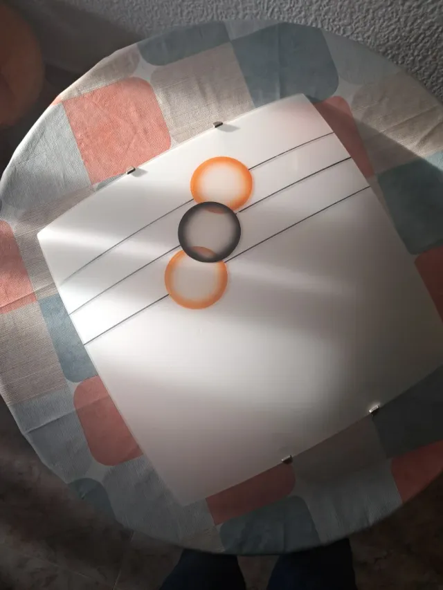 Aplique comedor cristal y plástico