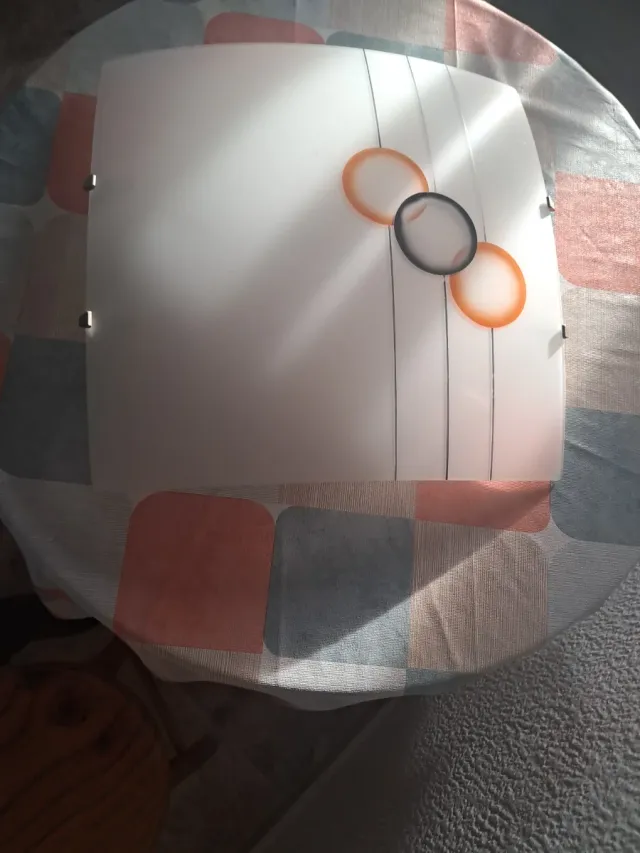 Aplique comedor cristal y plástico