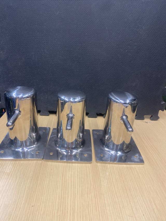 3 Bolardos Náuticos Inox 75mm