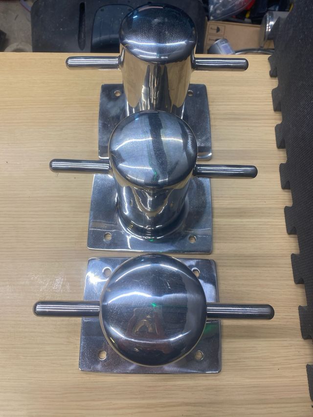 3 Bolardos Náuticos Inox 75mm