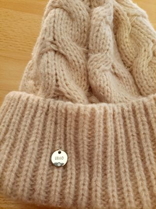 Gorro Liu Jo Beige Trenzado