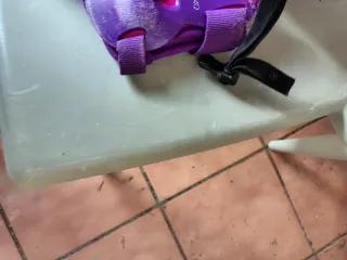 Casco y protectores Oxelo rosa/morado de niña/o