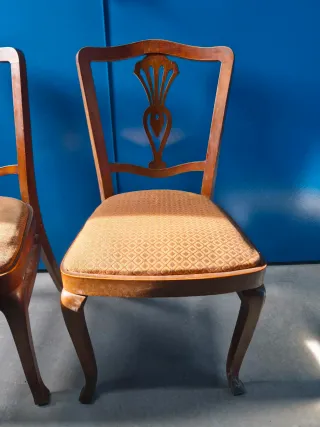 Pareja Sillas Hepplewhite Respaldo Escudo