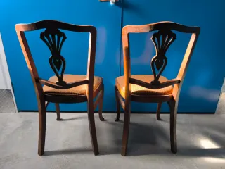 Pareja Sillas Hepplewhite Respaldo Escudo