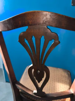 Pareja Sillas Hepplewhite Respaldo Escudo