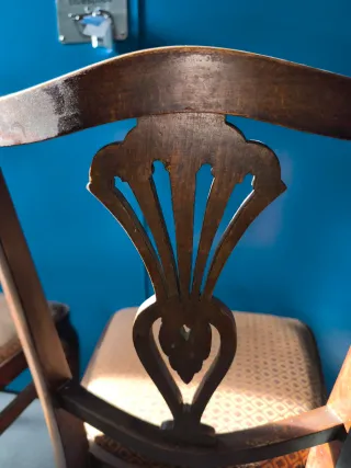 Pareja Sillas Hepplewhite Respaldo Escudo