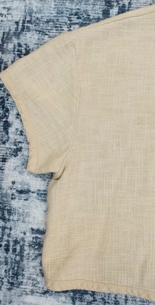 Cárdigan Free Est Manga Corta Beige