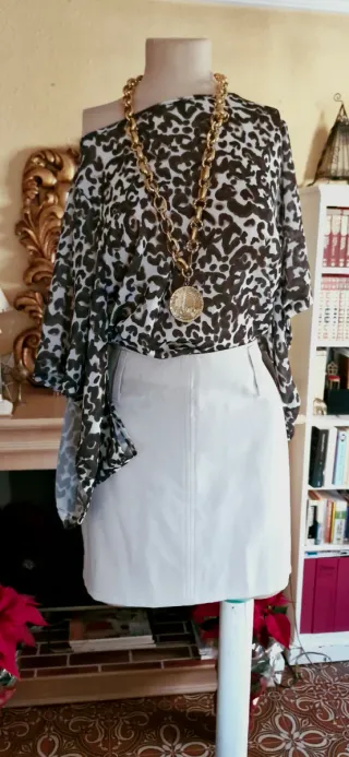 Blusa Caftán Estampada estilo animal print Nueva