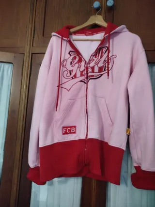 Sudadera FCB Rosa y Roja
