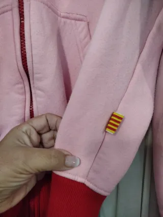 Sudadera FCB Rosa y Roja