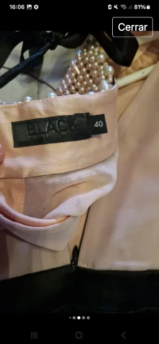 Vestido de fiesta perlas y volantes