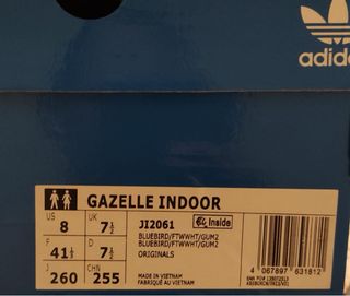 Adidas Gazelle Azul y Blanco