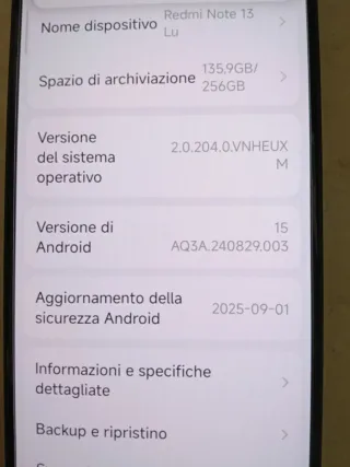 Xiaomi Redmi Note 13 4G 256GB Nero