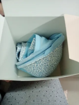 Set intimo Love and Bra azzurro capri