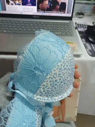 Set intimo Love and Bra azzurro capri