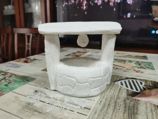 Pozo de escayola para portal de belen