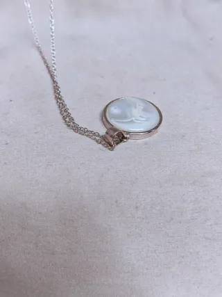 Collar Auténtico Nácar Luna Plata 925